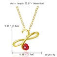 thumbnail image 2 of Jusqu'à 65% de Réduction sur les Colliers SMihono pour Femmes, Collier Lettre Rose avec Strass, Pendentif Rétro en Anglais, 2 of 2