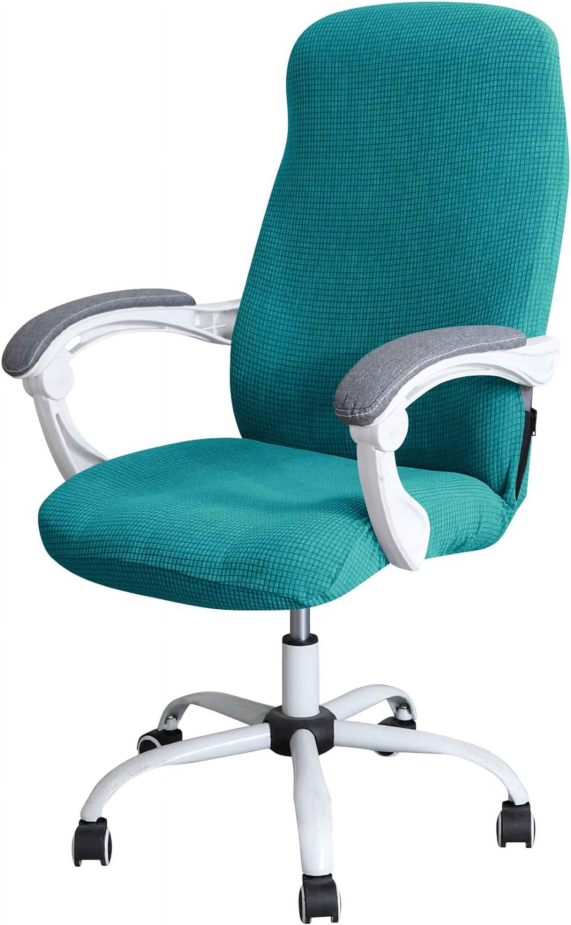 ORUYROP Office Chair Cover Water Resistant Laurel Green Stretch Jacquard Computer Chair Slipcover for Armrest Chairs S