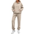thumbnail image 2 of sageysalite Ensembles de Survêtements pour Femmes Col Rond Chandail à Enfiler Manches Longues Ensembles 2 Pcs Décontractés Entraînement Course Jogger Ports Tenues d'Automne, 2 of 6