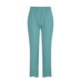 thumbnail image 4 of Timegard Womens Plus Size Pants Elastic Waisted Solid Color Lightweight Pants Lounge Trousers Pockets, 4 of 4