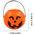 thumbnail image 2 of C Plastic Pumpkin Bucket Halloween Candy Bucket For Kids Trick Or Treat Container 17Cm 6.7 Inches Pumpkin Pail For Halloween Party Favors Candy Collection, 2 of 5