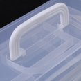 thumbnail image 1 of Xinrub Transparent Plastic Storage Box  Foldable Three Layers Tool Organizer Container Case With Handle, 1 of 8