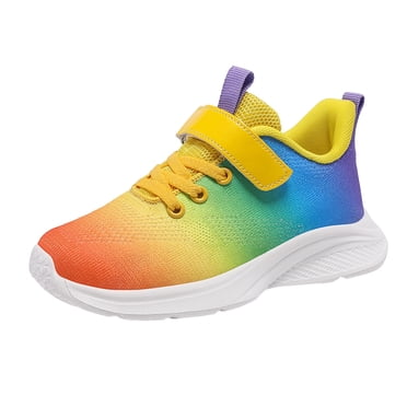 Zanarzt Chaussures de Tennis pour Filles, Chaussures pour Tout-Petits et Grands Enfants, Garçons et Filles, Espadrilles Respirantes, Chaussures de Course Athlétiques Multicolores, 11,5-12 Ans