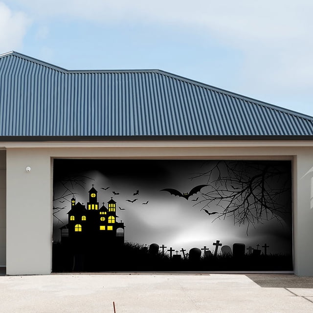 Boovnll Rugs for Bedroom, Halloween Garage Background Decorative Hanging Cloth Party with Decorative Tapestry Cloth Nursery, Bedroom, Home Decor, Area Rug, Bedroom Rug, Area Rug, Rugs
