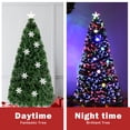thumbnail image 4 of Costway 5FT Pre-Lit Fiber Optic Artificial Christmas Tree w/Multicolor Lights Snowflakes, 4 of 9