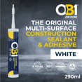 thumbnail image 2 of OB1 White - Multi-Surface Construction Sealant & Adhesive Waterproof Silicone, 2 of 7