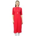 thumbnail image 1 of Phagun Mandarin Collar Kurti For Womens Ethnic India Tunic Top Ladies Rayon Kurta, 1 of 7