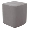 thumbnail image 1 of Housses de Pouf Repose-Pieds Carrées Housse de Tabouret Décorative - Gris, 1 of 7