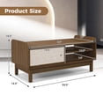 thumbnail image 3 of Costway Table Basse Rectangulaire avec Rangement, Porte Coulissante Tressée et Tablette Ajustable, 3 of 10
