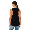 thumbnail image 2 of BELLA+CANVAS Débardeur Muscle Fluide pour Femmes, P, Noir Uni Slub, 2 of 3