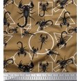 thumbnail image 1 of Soimoi Cotton Duck Fabric Geometric Shapes & Scorpion Insects Print Fabric by Yard 56 Inch Wide, 1 of 1