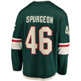 thumbnail image 2 of Jared Spurgeon Minnesota Wild NHL Fanatics Breakaway Home Jersey, Large, 2 of 3