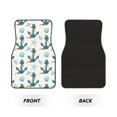 thumbnail image 2 of Lsque Ancres et Coquillages Imprimés Ensemble de 4 Tapis de Sol, Doublures en Caoutchouc Résistantes, Design Antidérapant, Protection Automobile Toutes Saisons, Véhicules, Voitures, Camions et SUV, 2 of 7