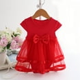 thumbnail image 2 of MIASHUI Robe Barboteuse Tutu pour Bébé Fille à Manches Courtes, Robe de Princesse pour Fête d'Anniversaire, Rouge, 12-18 Mois, 2 of 7