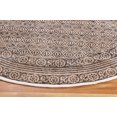 thumbnail image 5 of Casavani Custom Handmade Cotton Round Dining Room Rug, Brown 4x4 feet, 5 of 5
