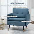 thumbnail image 4 of HOMCOM Accent Chair with Tufted Back Cushion and Steel Legs for Living Room, 4 of 10