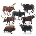 thumbnail image 2 of MesaSe Cattle Figurine Ornament Solid Model Cute Wild Animal Statue Model Desktop Ornament, 2 of 5