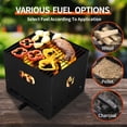 thumbnail image 4 of 4 in 1 Outdoor Pizza Oven 2 Layer Detachable Grill Oven 12" Portable Pellet Wood Pizza Maker with Stone, Peel, Cover, Cutter, Cooking Grill Grate, 4 of 8
