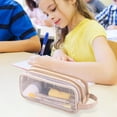 thumbnail image 1 of weibbin Double Layer Mesh Transparent Pencil Case With Large Capacity For Junior High School s High School Girls Pencil Cases For Elementary School s, 1 of 7