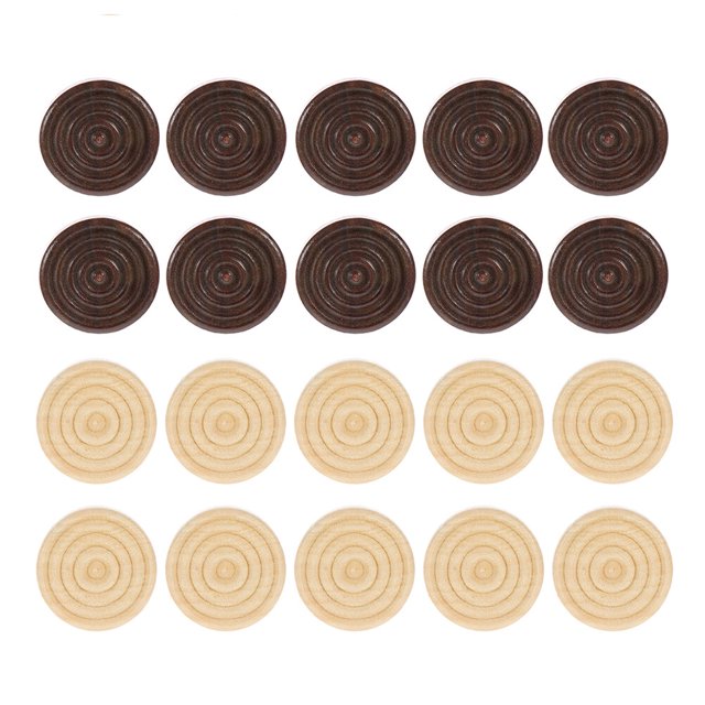 96pcs Universal Round Backgammon Chess Chessman Wood Backgammon Chess Pieces