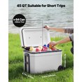 thumbnail image 2 of VEVOR Glacière Portative 45 QT Glacière Isolée à Roulettes Capacité de 64 Canettes avec Porte-Gobelet, 2 of 9