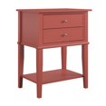 thumbnail image 1 of Ameriwood Home Table d'Appoint Franklin avec 2 Tiroirs en Terracotta, 1 of 11