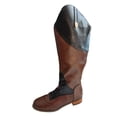 thumbnail image 2 of Bottes pour Femmes Hauteur Genou Couleur Unie Chaussures de Mode Fermeture Éclair Colorée Talon Bas Bottes de Cowboy Chevalier d'Équitation, 2 of 7