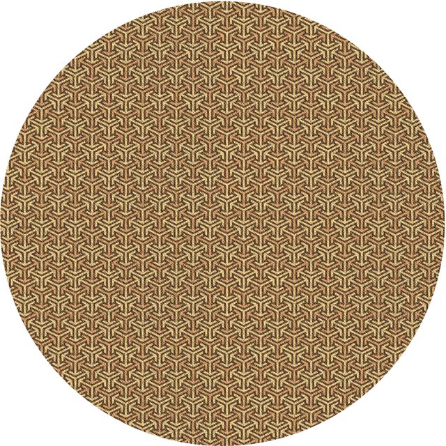 Ahgly Company Tapis d'Intérieur Ronds Transitionnels Orange Lavables à la Machine, 6 Pieds Rond