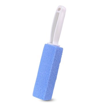 Maoww Brosse de Toilettes en Pierre Ponce avec Poignée pour Gril Antirouille Soin des Pieds Bain Piscine Bleu 10cm