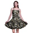 thumbnail image 1 of Bimba Robe Cocktail au-Dessus du Genou Smockée pour Femmes Robe d'Été Fluide-TG, 1 of 5