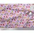 thumbnail image 2 of Soimoi Moss Georgette Fabric Mix Fruits Print Fabric by The Yard 42 Inch Wide, 2 of 3