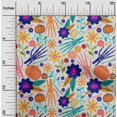 thumbnail image 1 of oneOone Polyester Lycra Off White Fabric Skull Sewing Material Print Fabric By The Yard 56 Inch Wide, 1 of 4