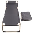 thumbnail image 2 of Lit de Camping Pliant Portable, Lit de Camping Pliant Portable Réglable 4 Positions Haute Résistance pour Piscine pour Plage, 2 of 7