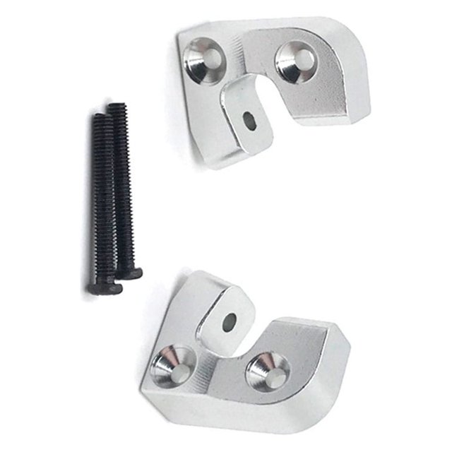 mmirethe 2 Pieces RC Car Main Beam Fixing Parts Model Vehicles Beams Mount Automotive Toy Modified Accessory Spare Parts Silver