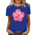 thumbnail image 1 of LUOGENLI T-shirts pour Femme pour Femmes Mode Décontractée T-shirts Imprimés Col Rond Manches Courtes T-Shirt Hauts Tunique Blouse 4TG T-shirts pour Femmes T-shirts Graphiques T-shirts de la Saint-Valentin Bleu TTG, 1 of 4