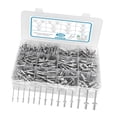 thumbnail image 4 of Rongfmy 500Pcs Rivets Aluminum Steel Open End Rivets with Divider Labeled Case, 4 of 9