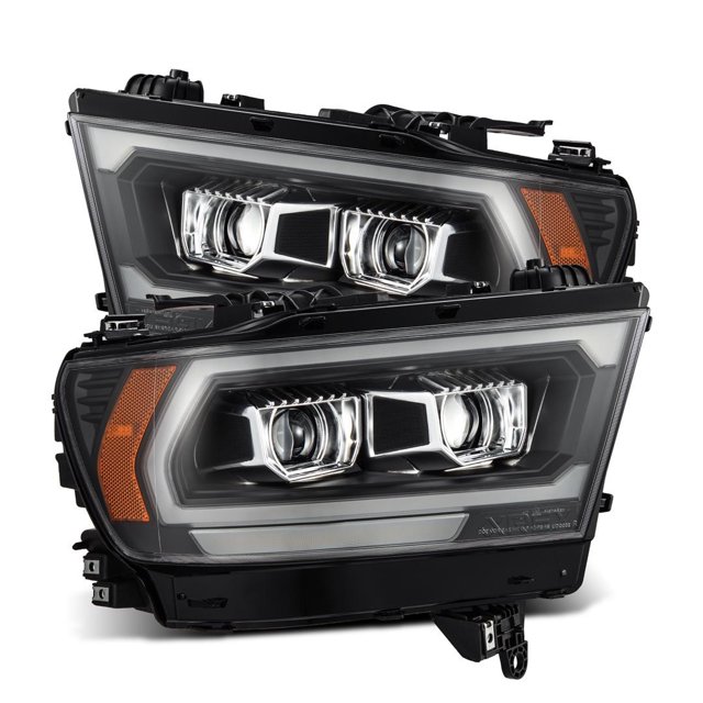 AlphaRex USA Headlight Assembly 880576 Luxx-Series; LED Bulb; Projector Beam; White Daytime Running Light/Amber Signal Light; Clear Polycarbonate Lens; Black Polypropylene Housing; DOT/SAE Approved