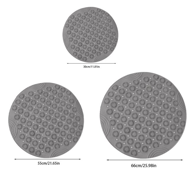 VONKY Machine Washable Non-slips Shower Mat For Safe And Durable Shower Rinse The Mat And Put Up It To Air Dry PVC grey 30cm*30cm 1 grey,1 55cm*55cm