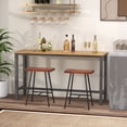 thumbnail image 2 of Costway Set of 2 Industrial Saddle Stool Counter Height Bar Stool Dining Pub Chair w/ Metal Frame, 2 of 9
