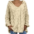 thumbnail image 2 of RKSTN Sweaters for Women Fashion Loose Large Size Color Hood Long Sleeves Sweater Tops Fall Sweaters, 2 of 7