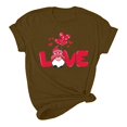 thumbnail image 4 of Pisexur Valentines Day T-shirt Top T-shirt à Manches Courtes Imprimé Amour de la Saint-Valentin pour Femmes Haut à Manches Courtes Col Rond Haut/chemise, 4 of 5