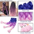 thumbnail image 3 of Ombre Jumbo Braiding Hair Extensions High Temperature Synthetic Twist Hair Multiple Colored Hair, 3 of 5