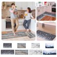 thumbnail image 4 of Hearth & Gear Kitchen Carpet (2 ) S Kitchen Carpet Washable Cushion Comfortable Kitchen Carpet Set Light Rug for Bedroom Extra Large Throw Classroom Rug Carpet Rug for Bedroom Knit Blanket with Pom, 4 of 4