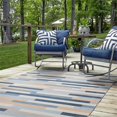 thumbnail image 4 of Linon Tapis Intérieur Extérieur Lavable à la Machine Bali 5'x7' Ivoire et Bleu, 4 of 11