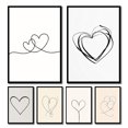 thumbnail image 3 of 1pc Minimalist Heart Line Art Poster, Modern Abstract Colorful Heart Design Canvas Wall Art For Living Room,kitchen, Home Office50 x 70 cm (without frame),07, 3 of 7
