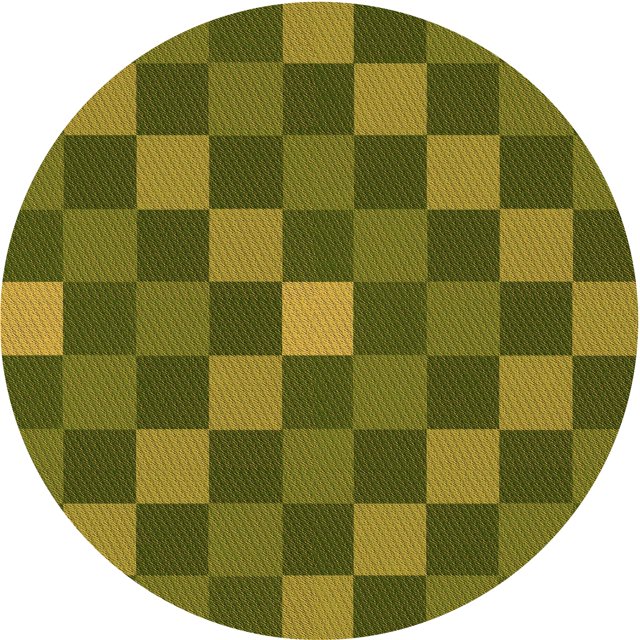 Ahgly Tapis d'Intérieur Lavable en Machine Carré Transitionnel Vert Armée, 3 Pieds Carré
