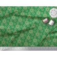 thumbnail image 2 of Soimoi Green polyester Crepe Fabric Artistic Floral Decor Fabric Printed Yard 52 Inch Wide, 2 of 5