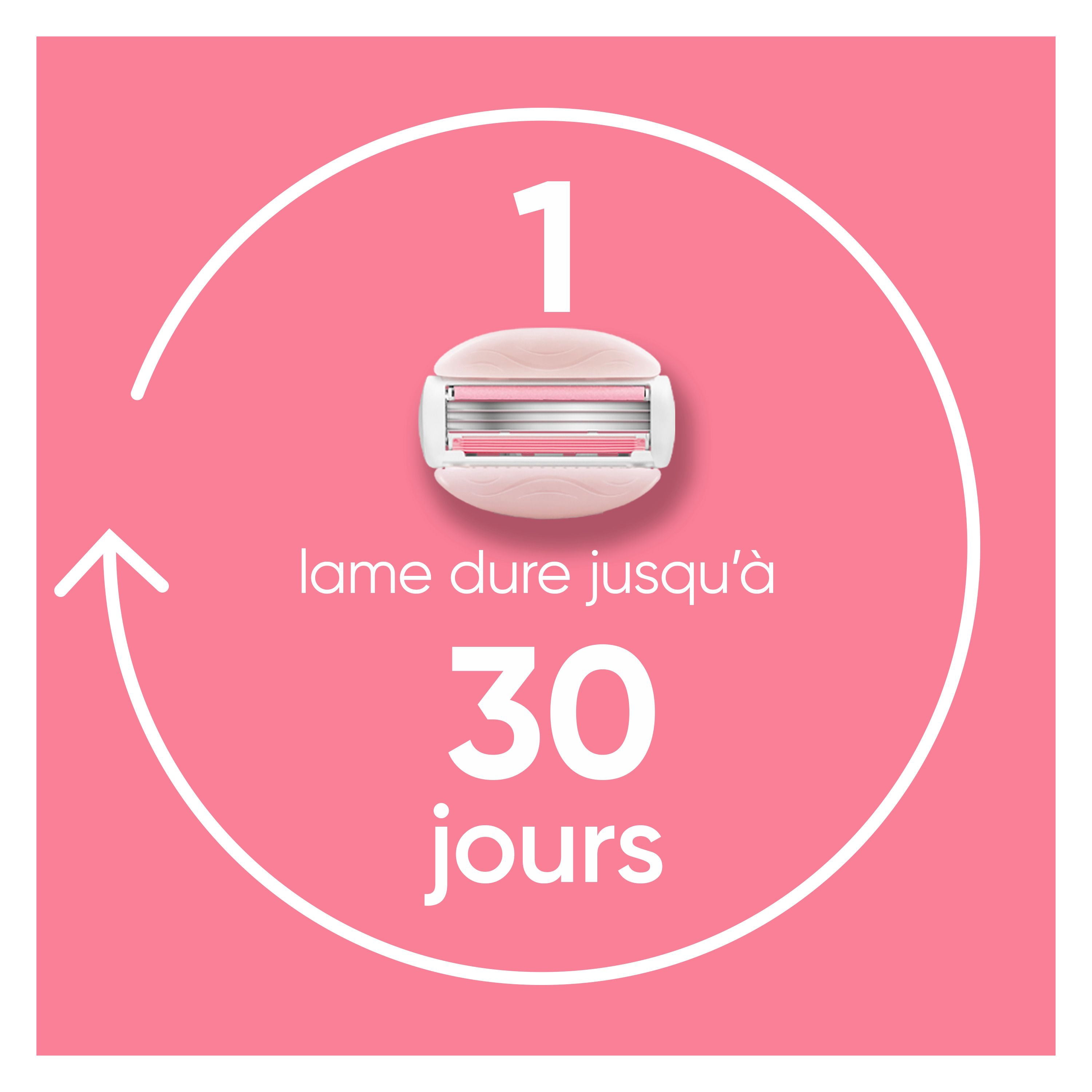 Venus GlisseConfort au Thé Blanc Lames de Rasoir pour Femmes, avec Barres de Gel à Raser Intégrées, 8 Recharges de Lames