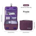 thumbnail image 1 of Grande Trousse de Toilette de Voyage à Grande Capacité, Trousse Cosmétique Multifonctionnelle et Portable avec Crochet, Sac de Rangement, Sac de Rangement de Voyage pour Homme, Violet, 1 of 6