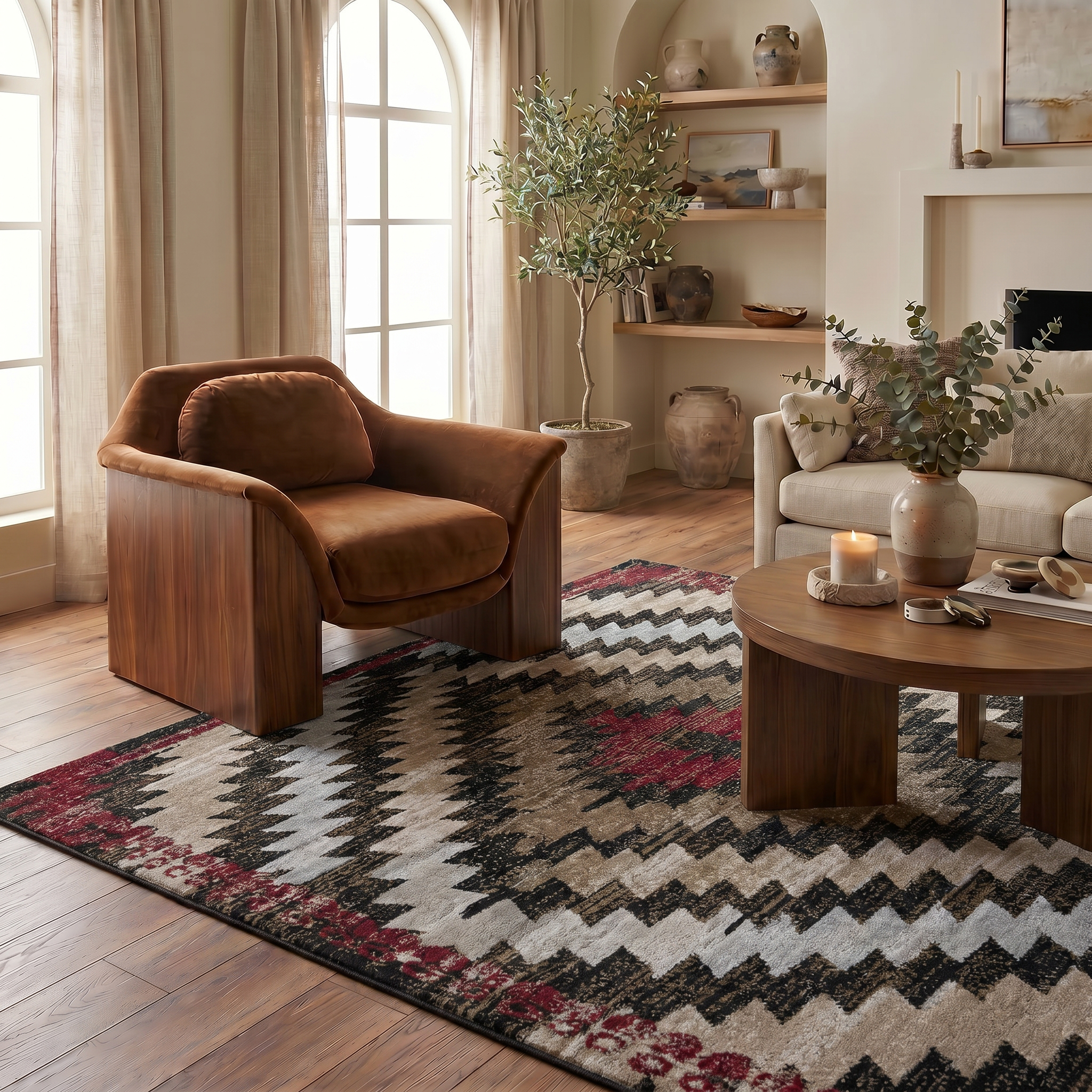 Rug Branch Sakarya Collection Modern Boho Geometric Indoor Area